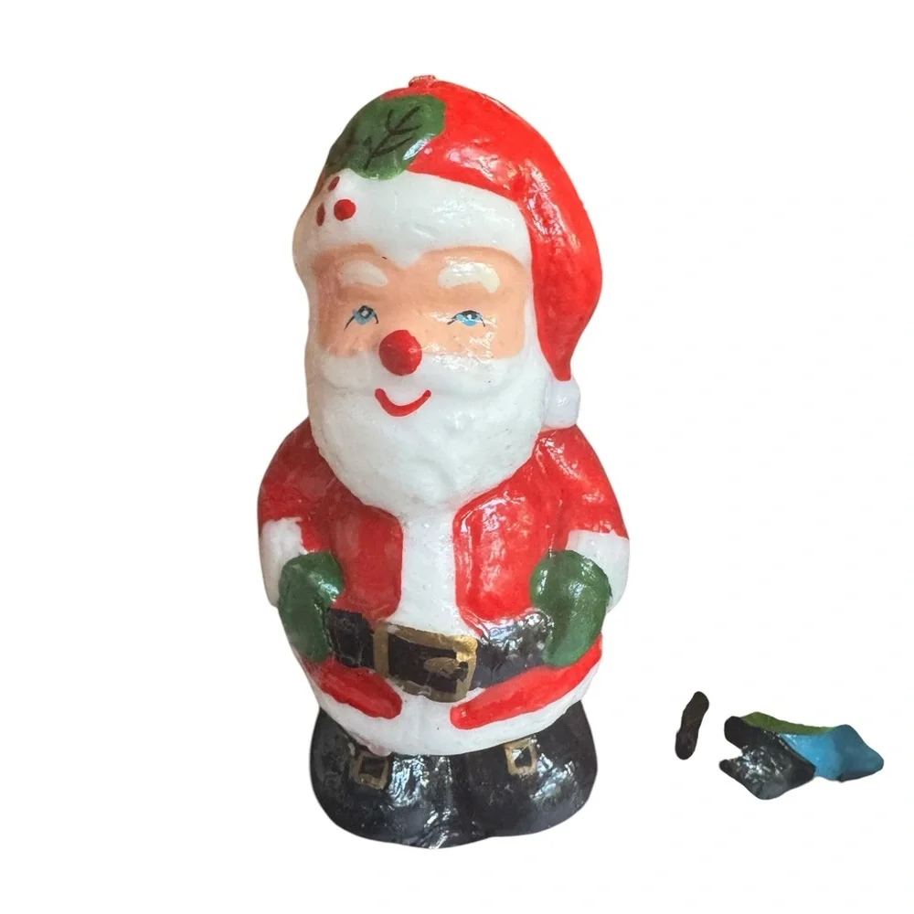 Deadstock 1970s Interpur,‎ Made in Korea, Set of 4 5” Tall Holiday Candles